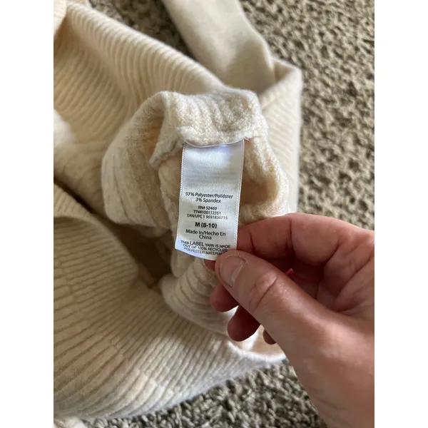 Time and Tru Women's Cream Pull Over Turtleneck Sweater Size Medium‎ - Image 8