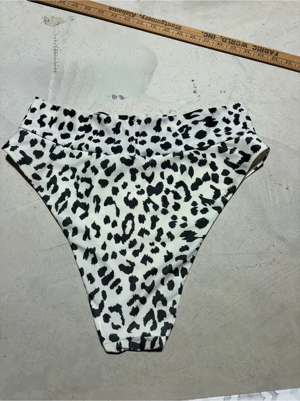 Aerie high cut cheeky Leopard Print Bikini Bottoms XL - Image 6
