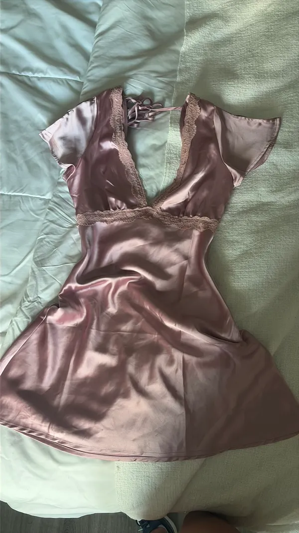 LA Hearts Silk Dress mini pink - Image 2