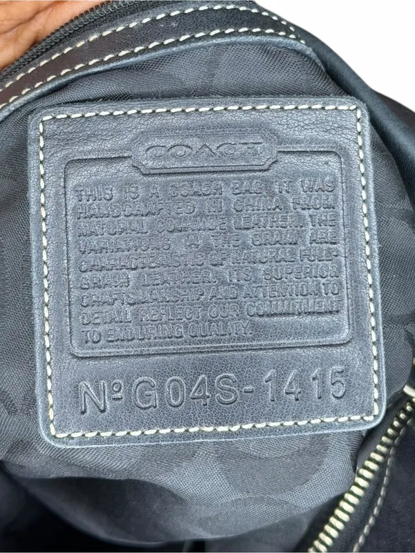 Vintage Coach 1415 Soho Slim Black Leather Hobo Fringe Tassel Shoulder Bag Y2K - Image 2