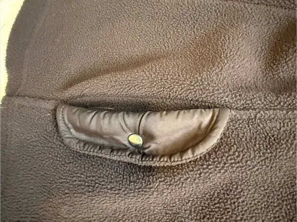 Carolyn Taylor Brown Quilted-Shoulder Fleece Zip Jacket - Image 5