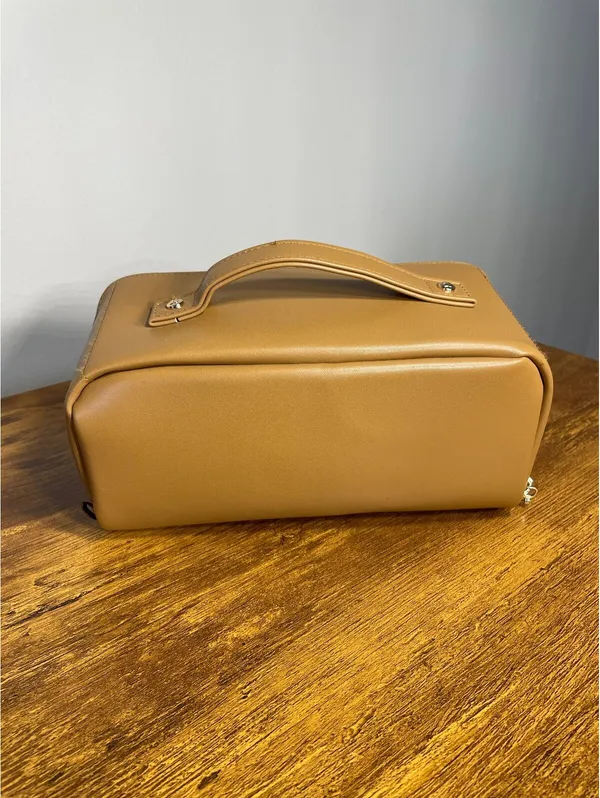 EACHY New CamelColor FlatLay Makeup Bag Travel Festival Camp - Image 5