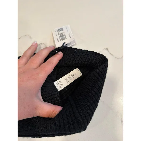 lululemon Cozy Knit Beanie in Black one size women's - Image 4
