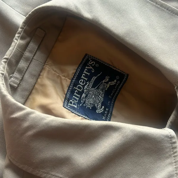 Burberry X Commuter 2 Khaki Trench Coat Plaid Size 42 - Image 5
