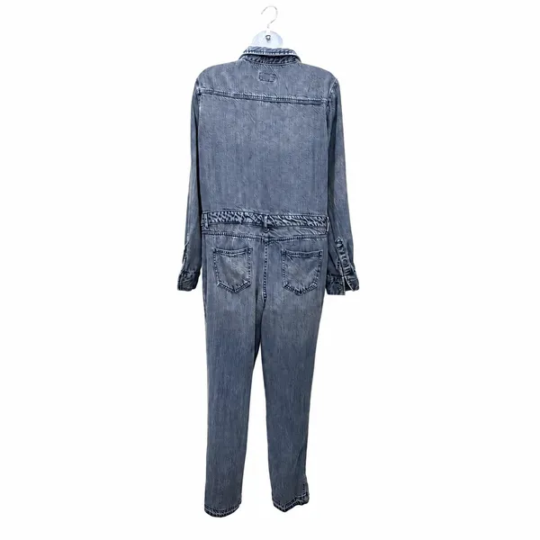 Universal Threads Denim Jumpsuit Womens Blue Medium Wash Button Front Size 8 - Image 7