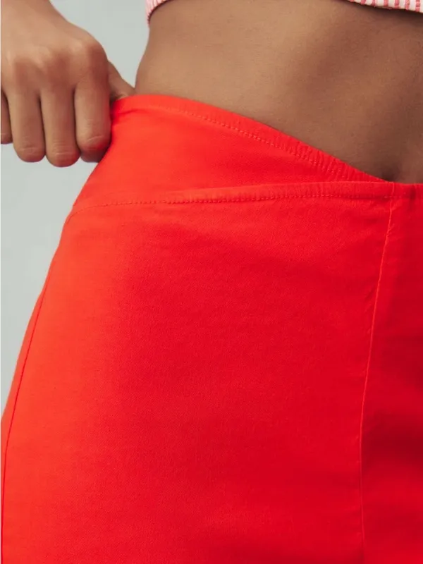 Anthropologie Maeve Structured Bombshell Capri Pants Red Orange 0 - Image 4