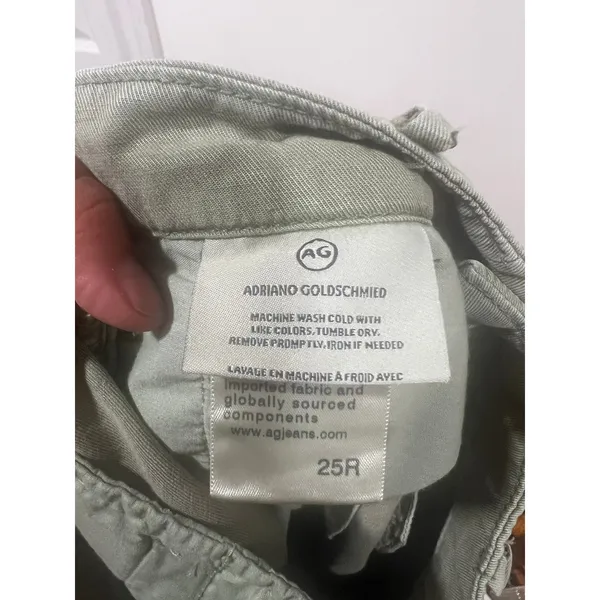 Women’s AG Adriano Goldschmied The Evan Khakis Green 25R Minimalist Preppy - Image 7