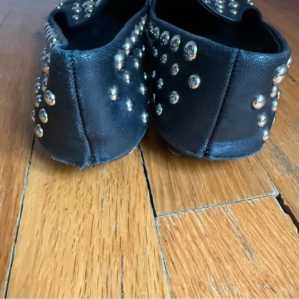 VERONICA BEARD Griffin Studded Nappa Leather Loafers Black Size 38.5‎ or 8.5 - Image 4