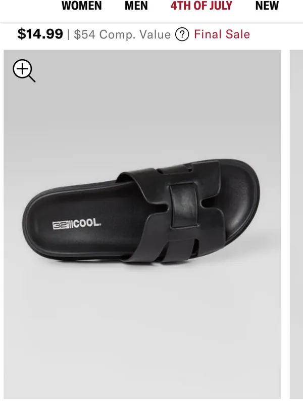 32 Degrees Black Women's Slide Sandals - Image 4
