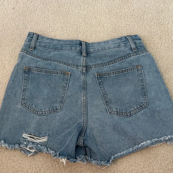 Denim Distressed Women Shorts - Image 2