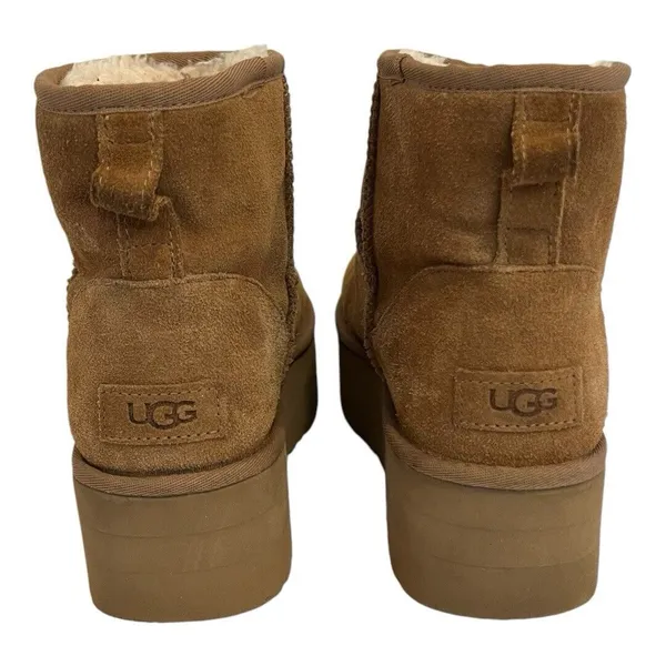 UGG Chestnut Suede Platform Ankle Booties - Image 5