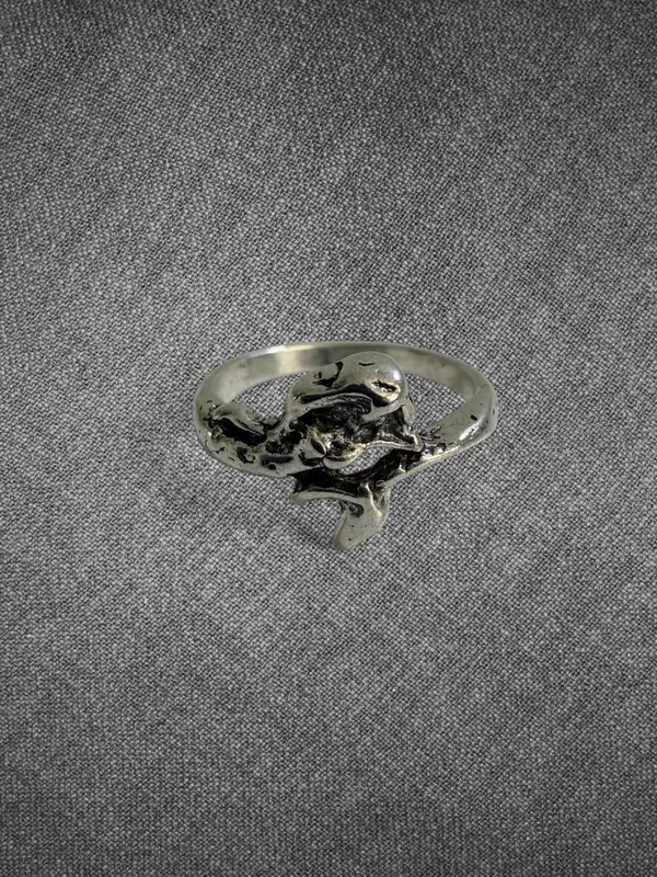 Vintage Silver Tone Mermaid Wrap Ring - Size 7 - Image 6