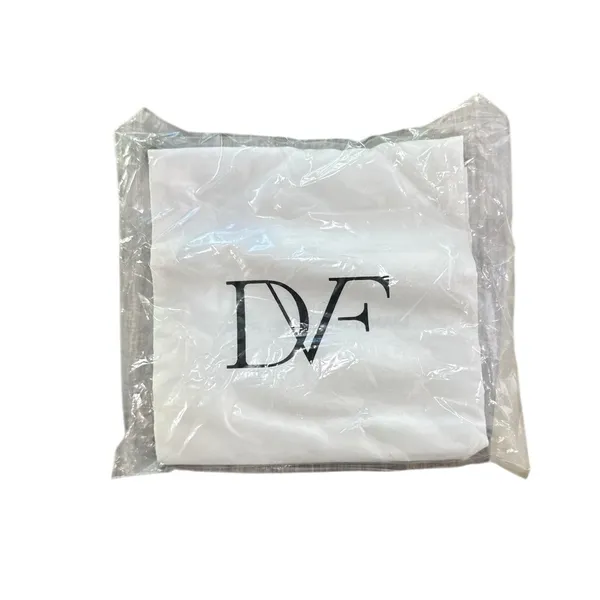 Diane von Furstenberg Large White Cotton Drawstring Dust Bag Logo Storage Bag - Image 5