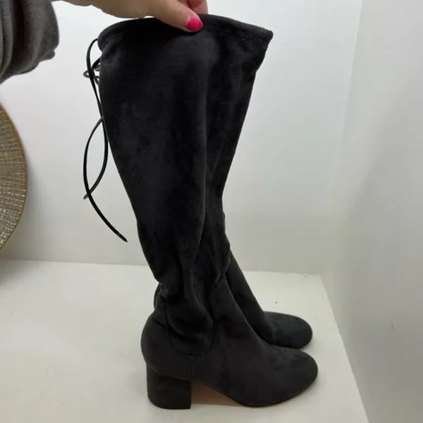 Sam Edelman Women's Vinney Round Toe Knee High Boots Size 7 dark Gray suede - Image 6