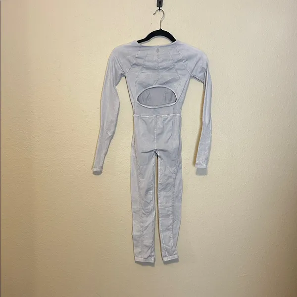 Free People Movement Good Karma‎ Onesie In Ice Grey Size XS/Small NWT - Image 6