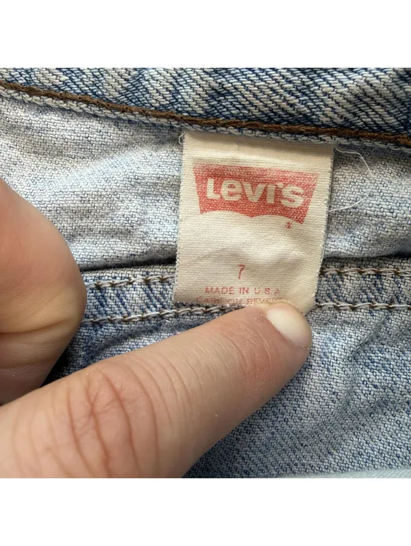 Vintage Levis 550 Orange Tab Light Wash Tapered Jeans Made in USA Womens 7 24x30 - Image 5