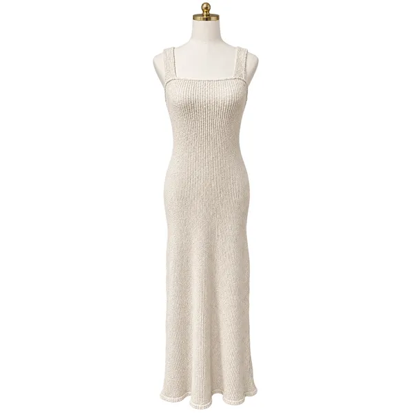 Rachel Pally Janna Ribbed Knit Sweater Dress in Oatmeal Bodycon, Size L - Image 3
