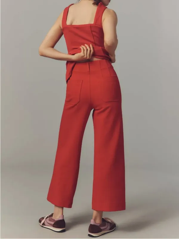 Anthropologie NWT The Colette Knit Crop Wide-Leg Pants by Maeve - Image 4