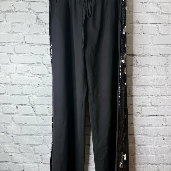 Milly Black Sequin women’s pants size medium - Image 7