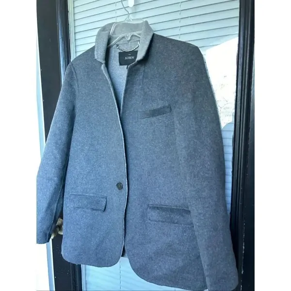 JCrew Leighton Wool Blend Light Gray Blazer Size 2 Office Career - Image 13