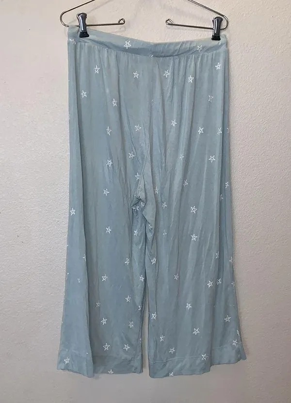 Honeydew Blue Stars Stretchy Capri pajama Pants - Image 4