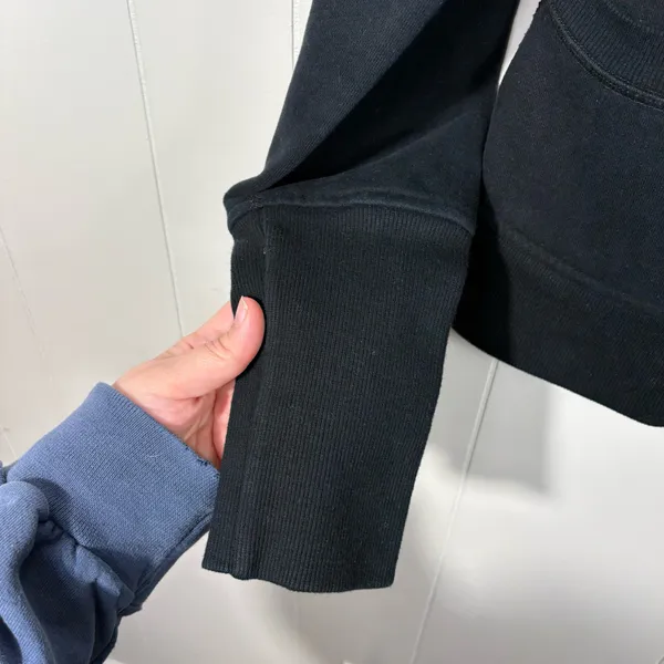 Lululemon Black Full Zip High Neck/Foldover Collar Thick Scuba Jacket Athleisure - Image 2