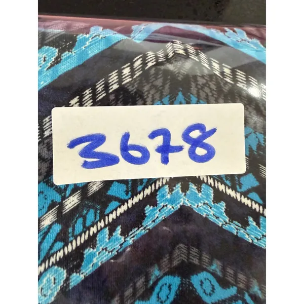 Alo Yoga Womens Blue Geometric Chevron Print Activewear Leggings Size L 3678 - Image 7