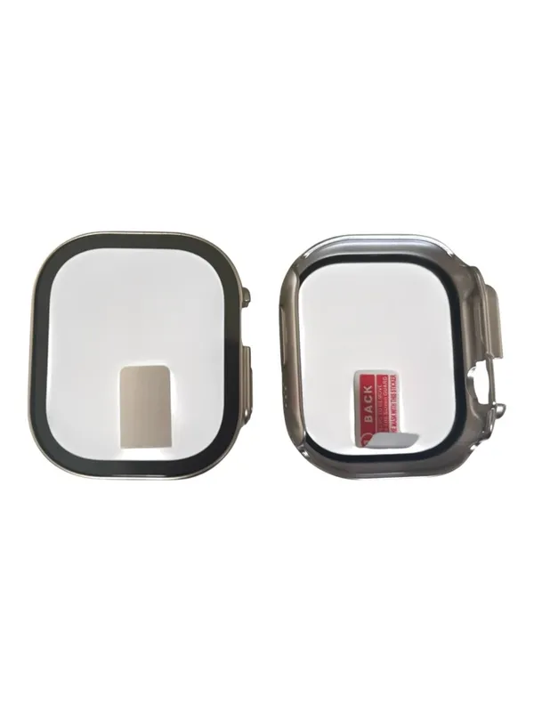 Protective Watch Case with Screen Protector Compatible with 49mm Apple Ultra Silver - Image 6