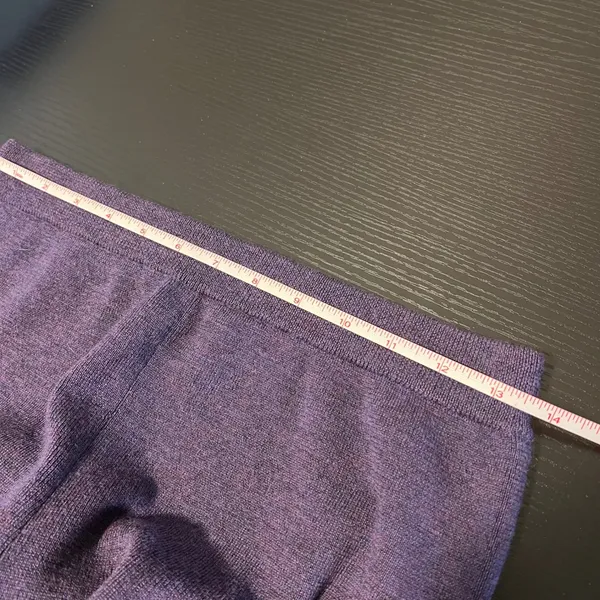 Eileen Fisher Purple 100% Merino Wool Knit Straight Leg Pants Small - Image 10