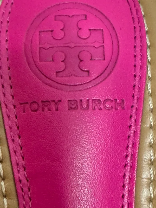 Tory Burch Hot Pink and Tan Miller Thong Sandals - Image 4