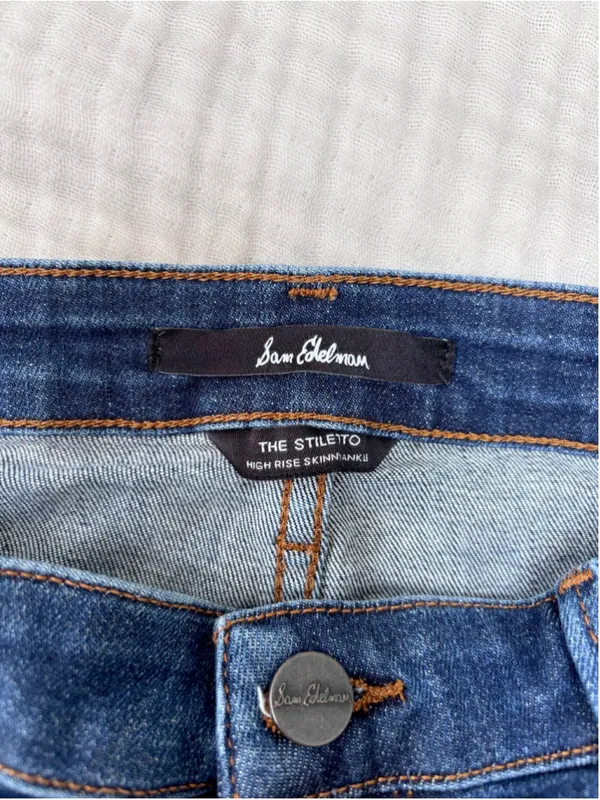 Women's Sam Edelman The Stiletto High Rise Skinny Jeans Blue Size 30 - Image 3