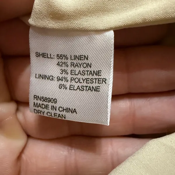 Antonio Melani Charlie One-shoulder Linen Blend Cream Shift Cocktail Dress sz 14 - Image 11