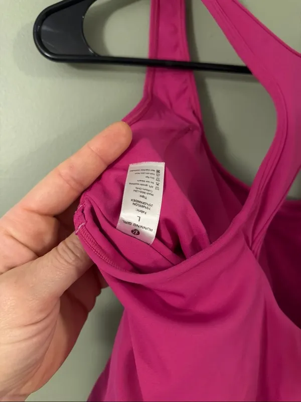 Running Girl Hot Pink Racerback Long Line Sports Bra - Image 3