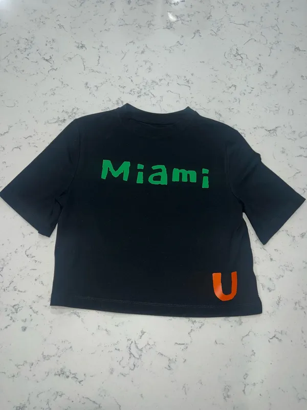 University of Miami Crop T Size XS - Image 2