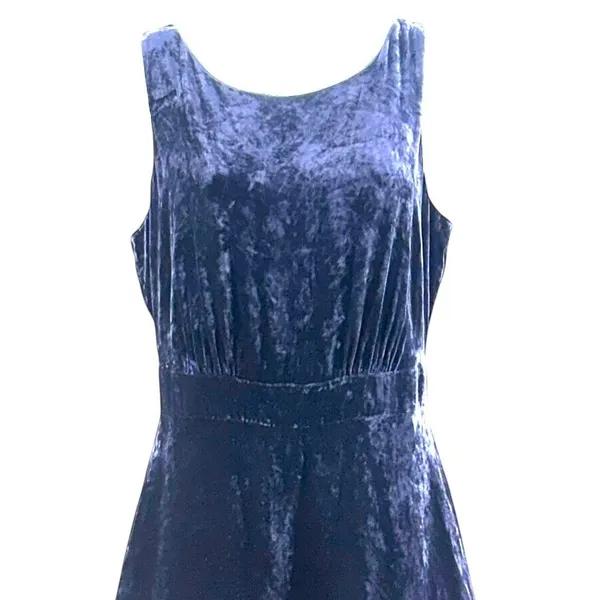 Boden Velvet Dress Dark Blue 2‎ - Image 6