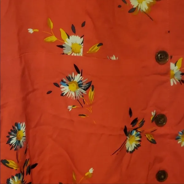 ✨ express red floral button down dress✨ - Image 6