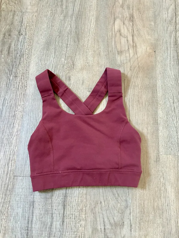 Glyder burgundy leggings sport bra set size S. - Image 2