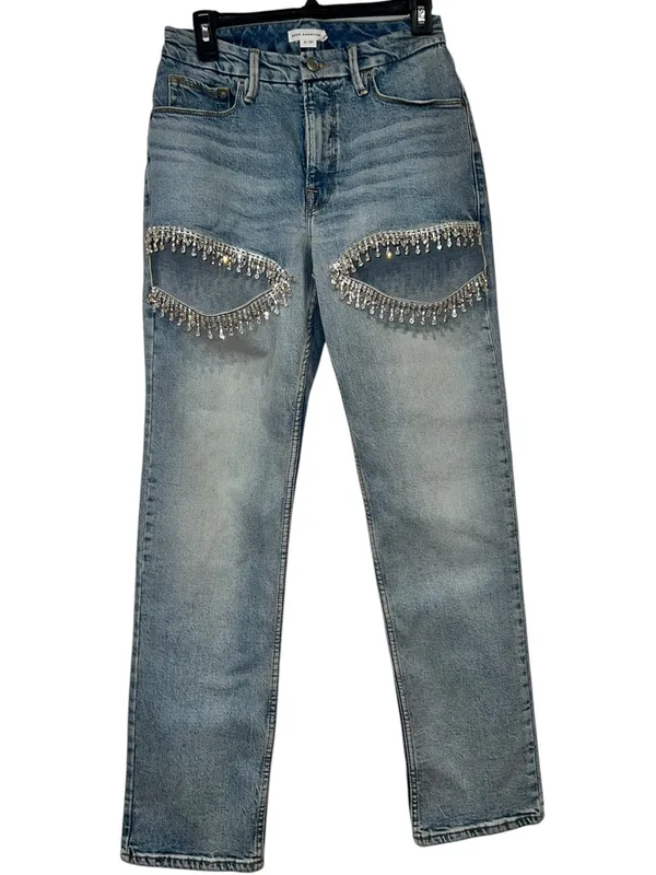 GOOD AMERICAN Good Icon Straight Diamond Jeans Size 4/27 NWOT - Image 3