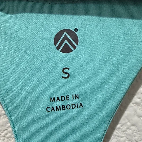 Teal Racerback Athletic Workout Shelf Bra Mini Dress Size S - Image 2