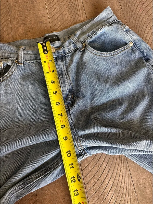 White Fox Boutique Mid Rise Straight Leg Relaxed Jeans Medium Wash Women Medium - Image 12