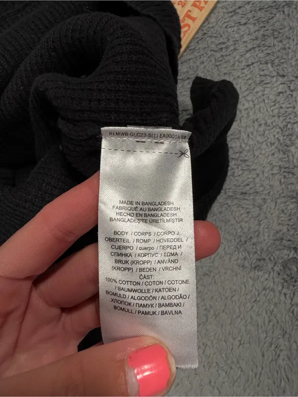 Lauren Ralph Lauren black Funnel Neck Knit Sweater medium - Image 10