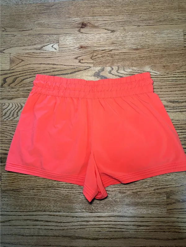 Athleta Neon Coral Athletic Shorts - Image 4