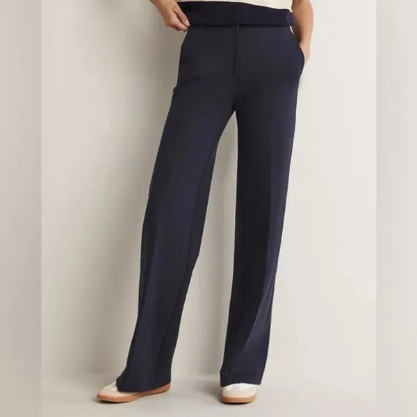 New Hampshire‎ Ponte Wideleg Pants Navy - Image 4