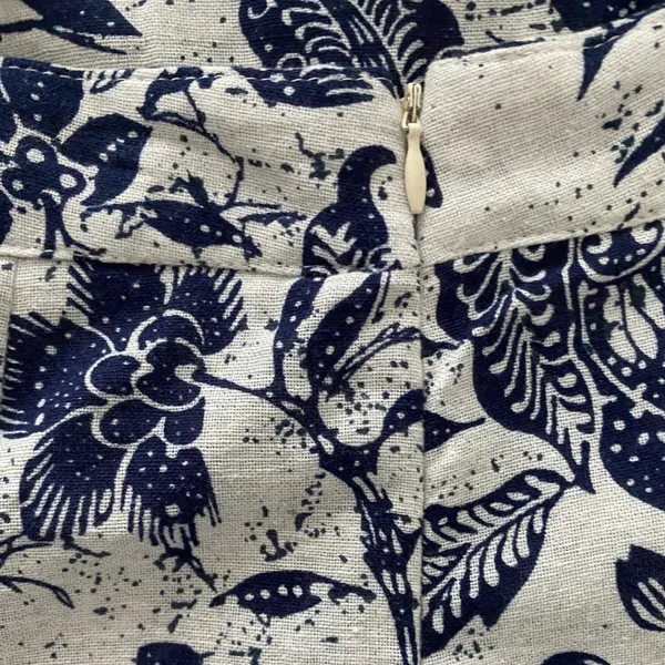 Cider Wmns‎ Blue White Floral Tie Front Cutout Cotton Romper CD2021121048944PS M - Image 6
