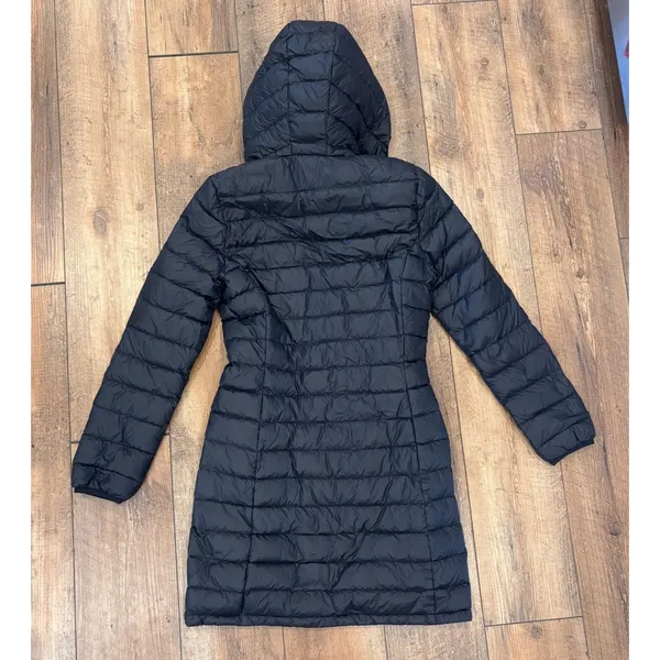 Quince Lightweight Down Packable Long Puffer Jacket Black Womens Sz S / W-JKT-14 - Image 3