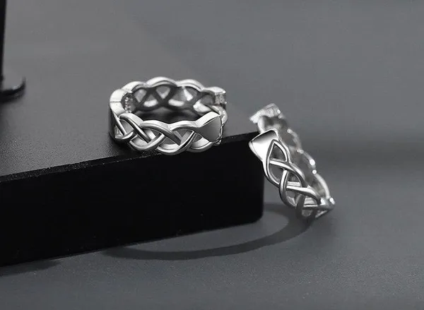 925 Silver Plated Silver Hoop Earrings for Men Women,Personality Punk Hip Hop - Image 2