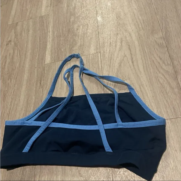 Women's Navy Blue Sports Bra - Image 2