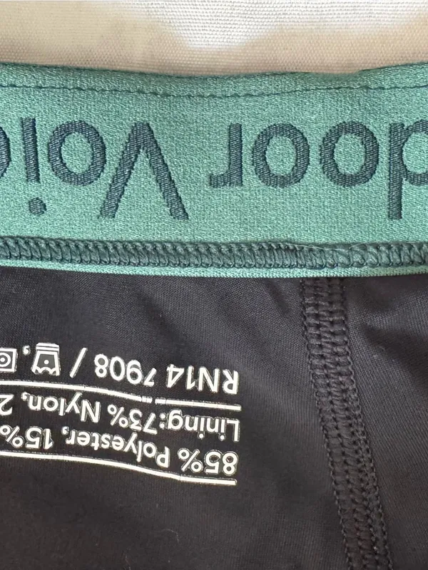 Outdoor Voices matching set of Dark Teal Heather Bike Shorts & sport bra, size S - Image 2
