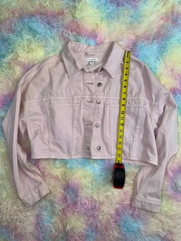 Pink Topshop Jean Jacket  - Image 4
