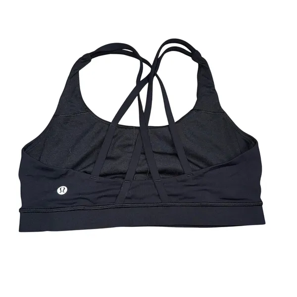 Lululemon Free to Be Bra Women Size 10 Black Excellent Strappy Back Yoga Sport - Image 2